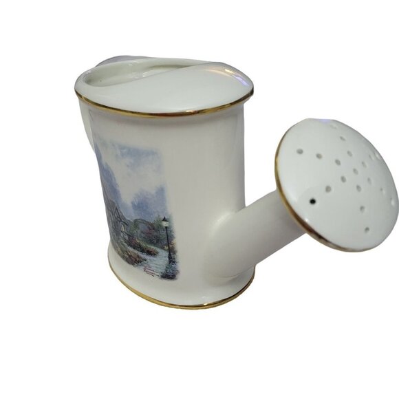Thomas Kinkade 2004 Chandler's Cottage Teleflora Gift Water Can Flower Vase - Picture 2 of 8